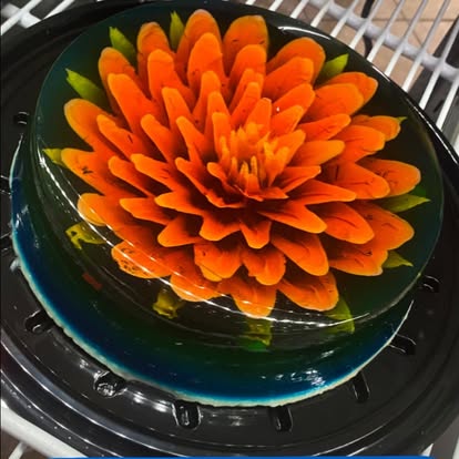 Hand-decorated 3D gelatina artística